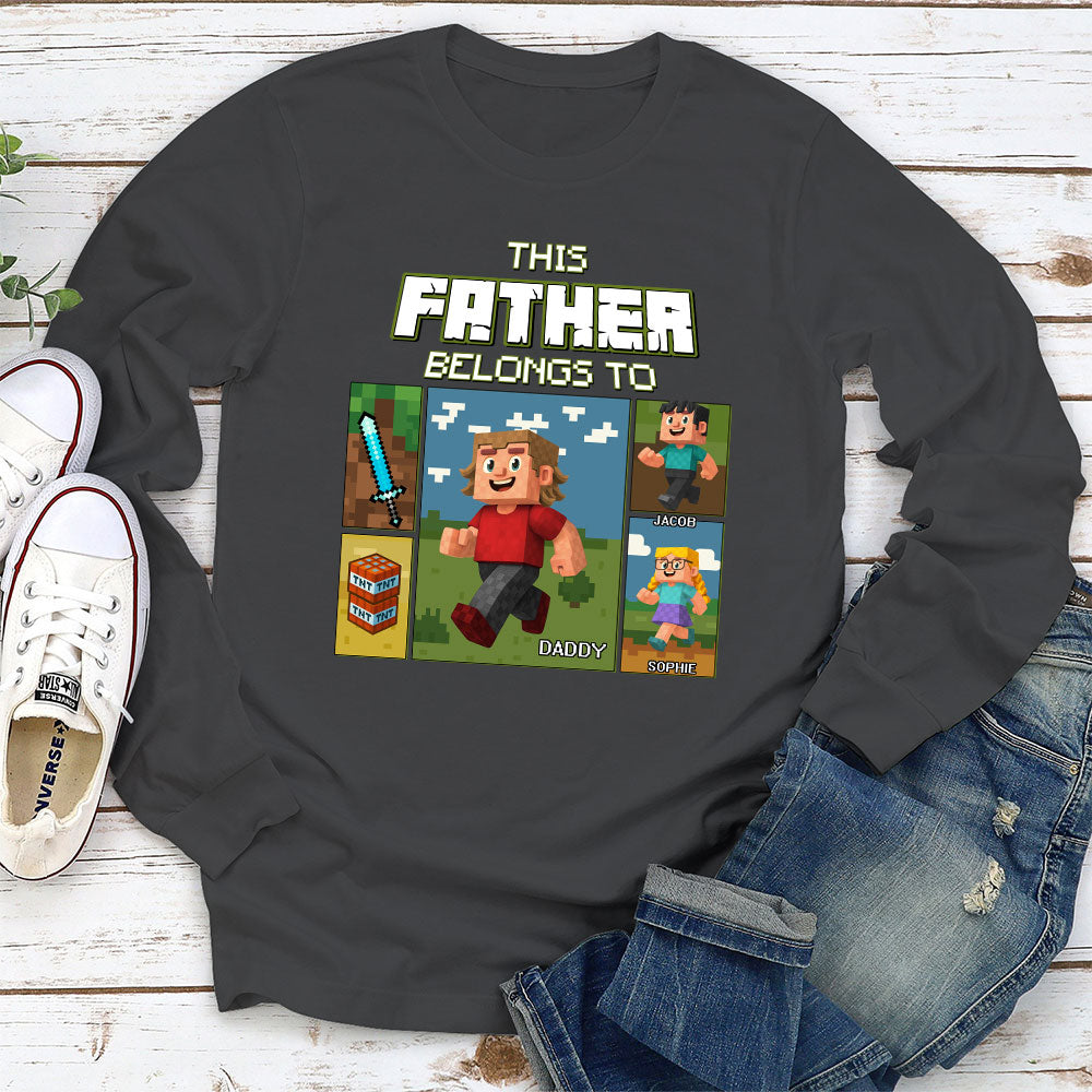 This Awesome Dad Belongs To - Personalized Custom Shirt