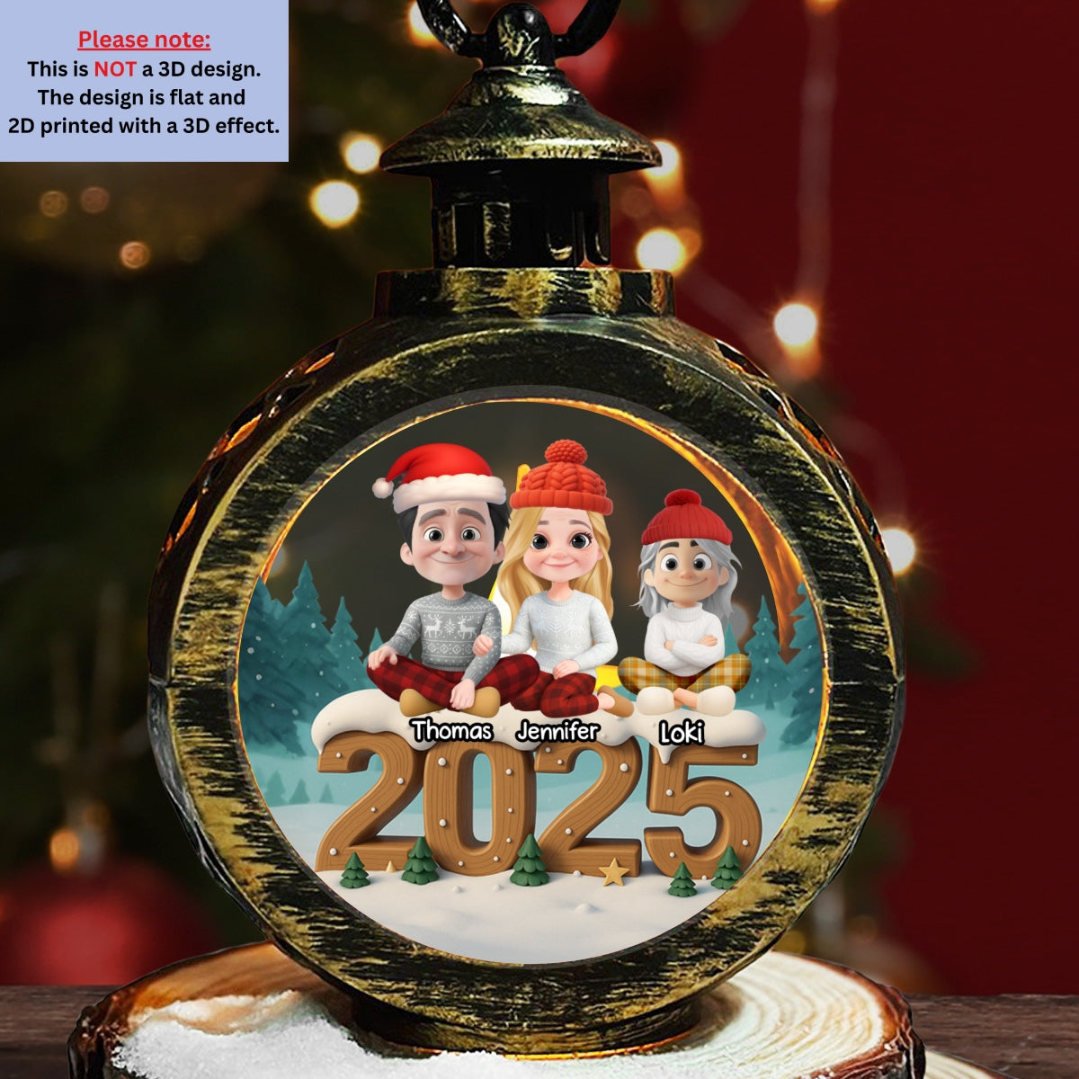 As A Family Now With Fur Babies - Personalized Custom 3D Effect Christmas Lantern