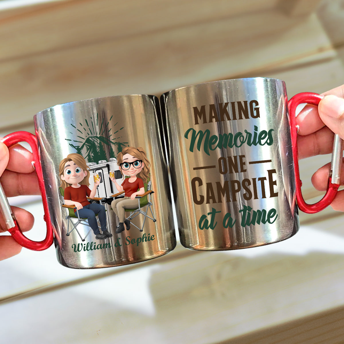 Camping Partner - Personalized Custom Carabiner Mug