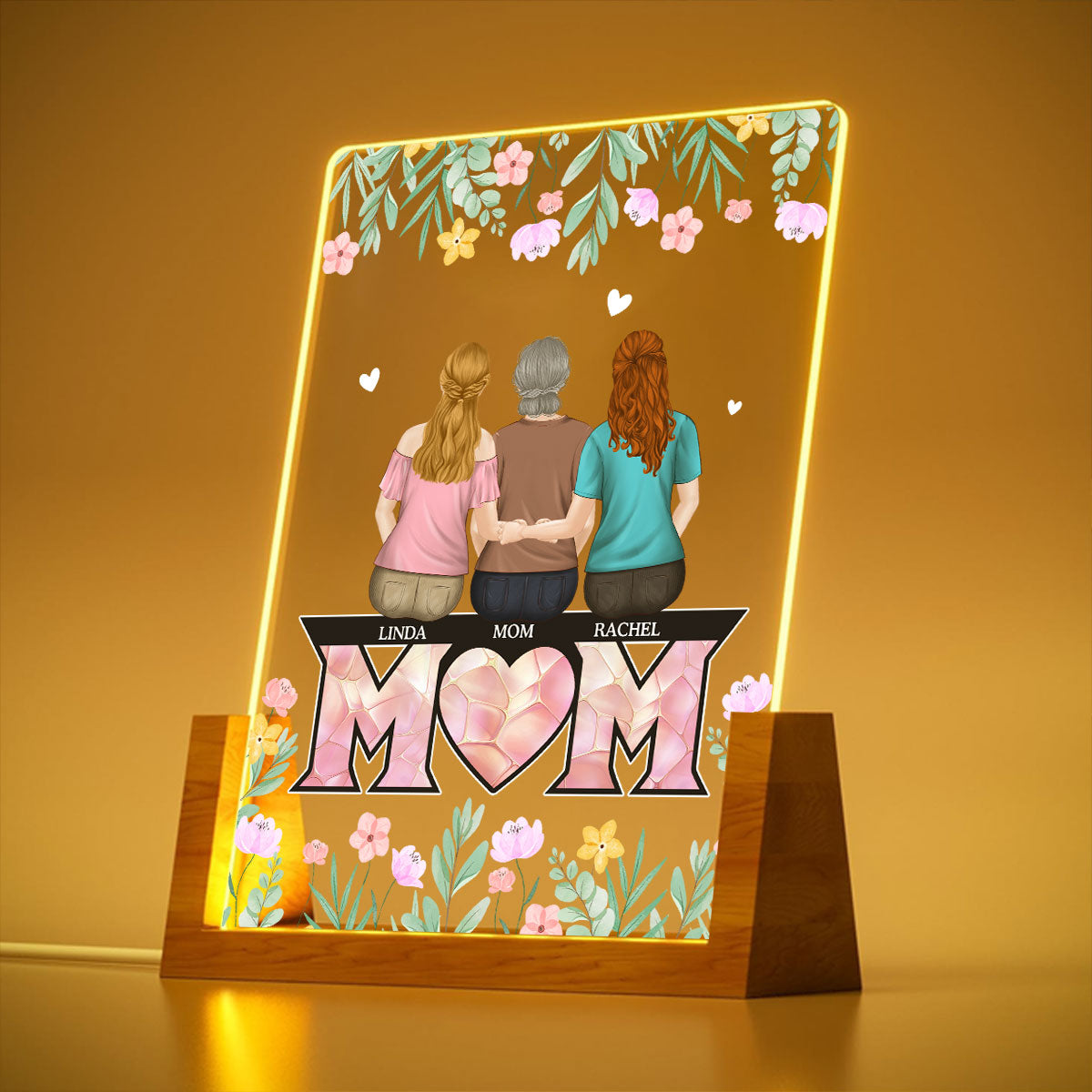 To The Best Mom - Personalized Custom Plaque With Walnut Base