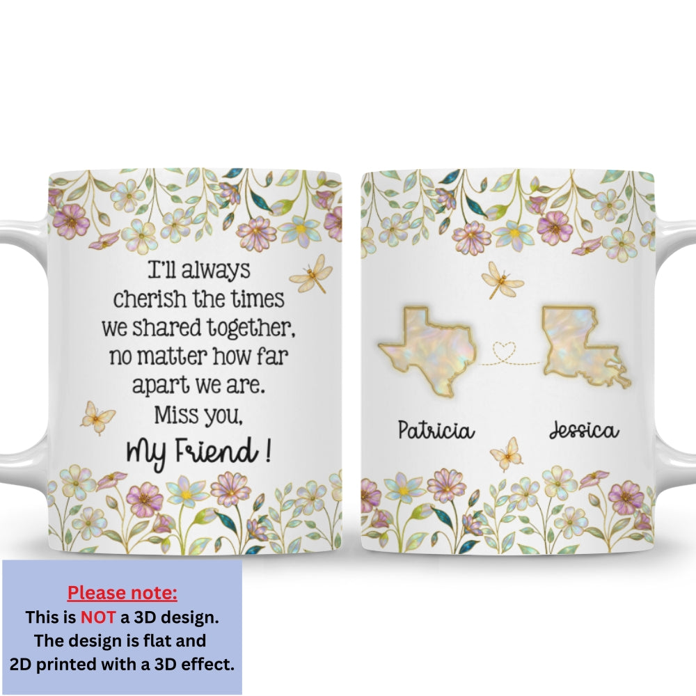 Miss You My Bestie - Personalized Custom Coffee Mug