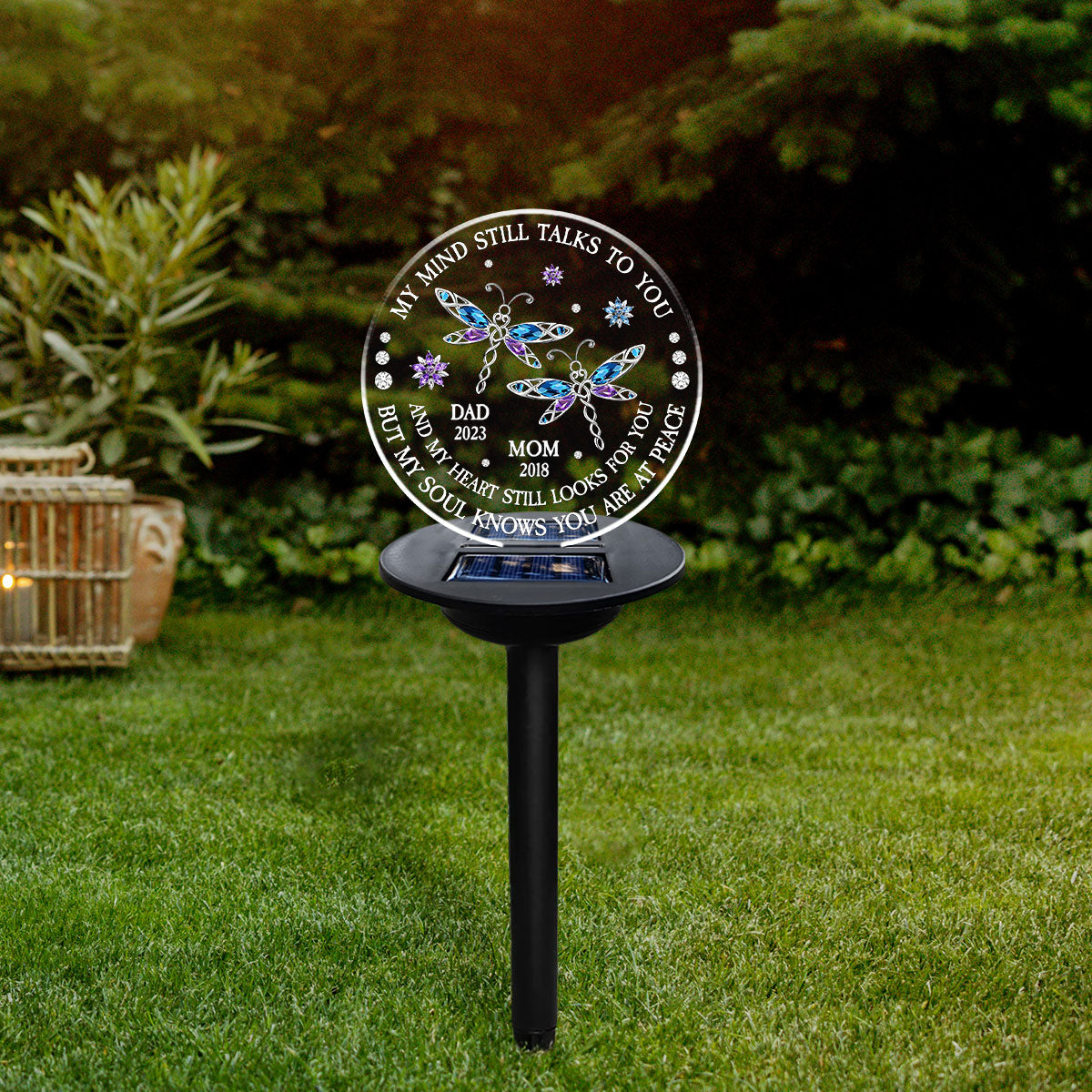 My Soul Knows You Are At Peace - Personalized Custom Solar Light