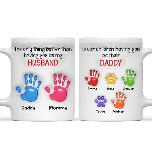 Watching You Be A Dad Husband - Personalized Custom 3D Inflated Effect Mug