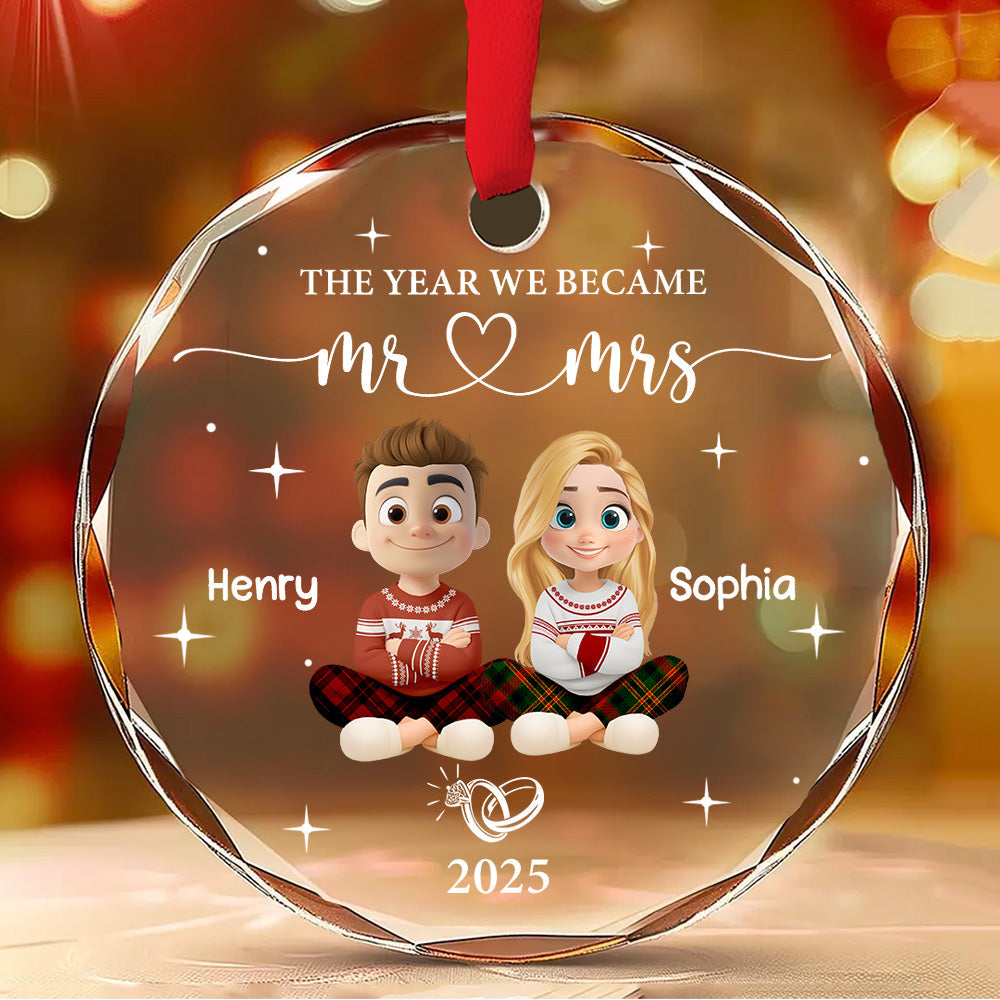Where Our Forever Journey Began - Personalized Custom Glass Ornament
