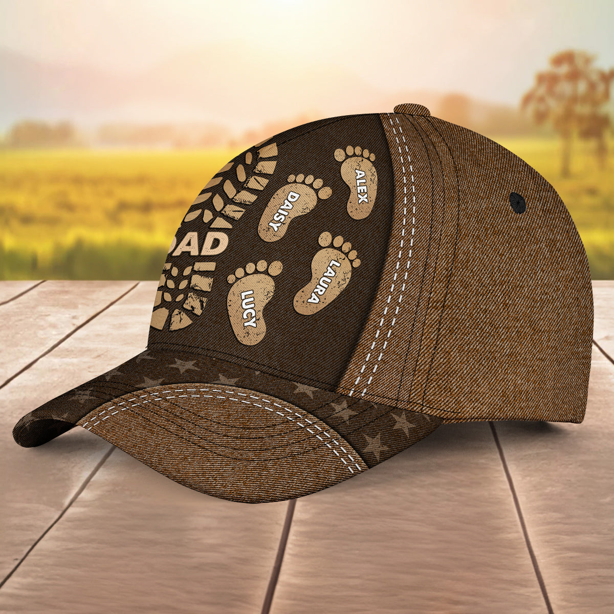 Follow Daddy Footsteps - Personalized Custom Classic Cap