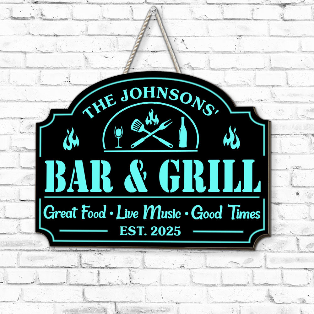Great Time At Backyard - Personalized Custom Wood Sign