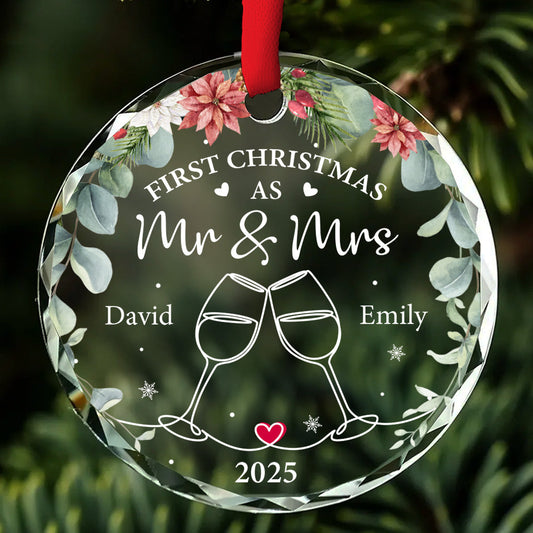 First Christmas - Personalized Custom Glass Ornament