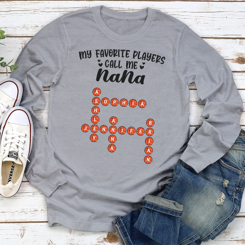 My Favorite Players Call Me Nana Crossword - Personalized Custom Shirt