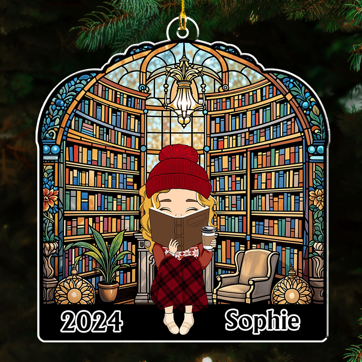 I Read Books - Personalized Custom Acrylic Ornament
