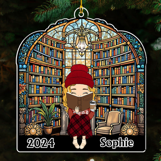 I Read Books - Personalized Custom Acrylic Ornament
