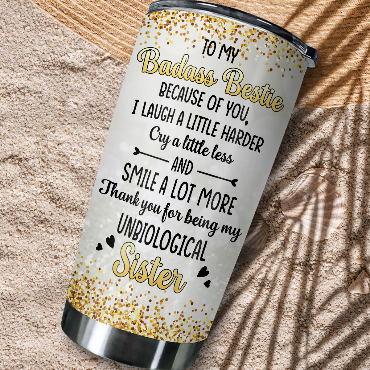 To My Badass Sister - Personalized Custom Tumbler
