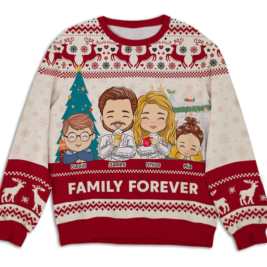 Family Forever - Personalized Custom All-Over-Print Sweatshirt
