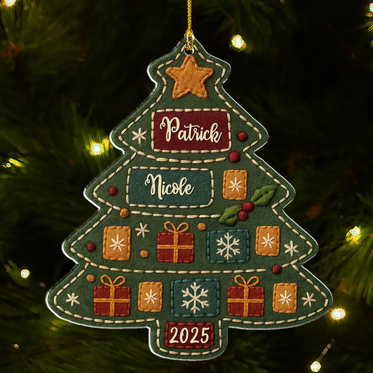 Names Of Joy Tree - Personalized Custom Acrylic Ornament