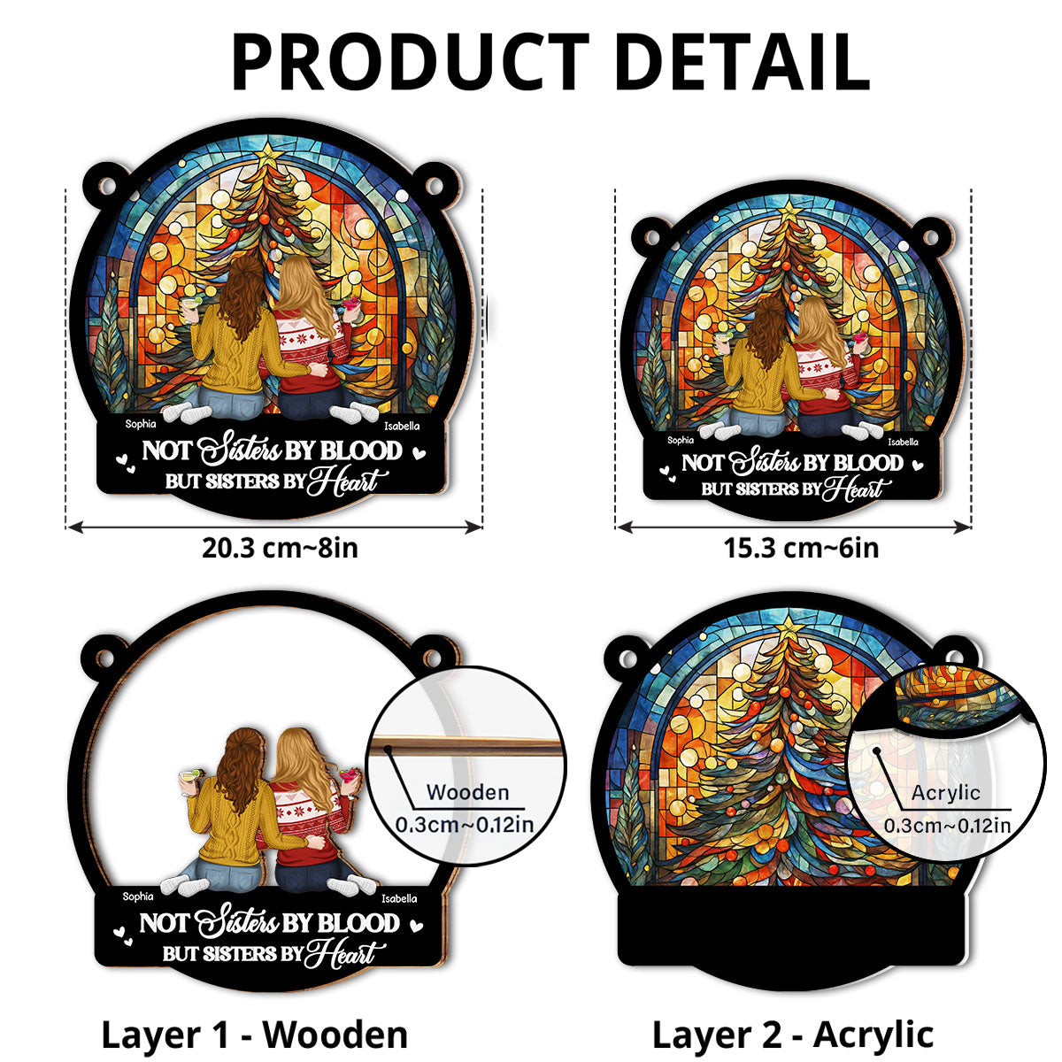 Warm Wishes From Your Bestie - Personalized Custom Suncatcher