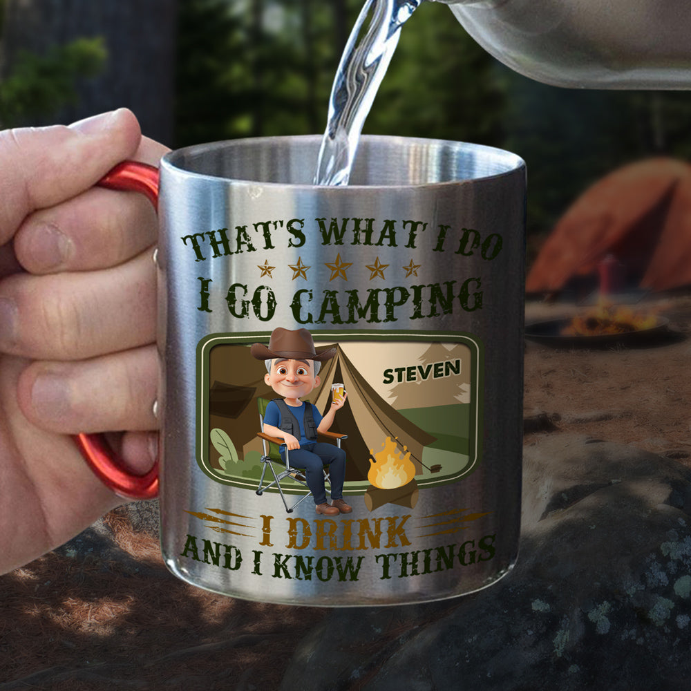 I Go Camping I Drink - Personalized Custom Carabiner Mug