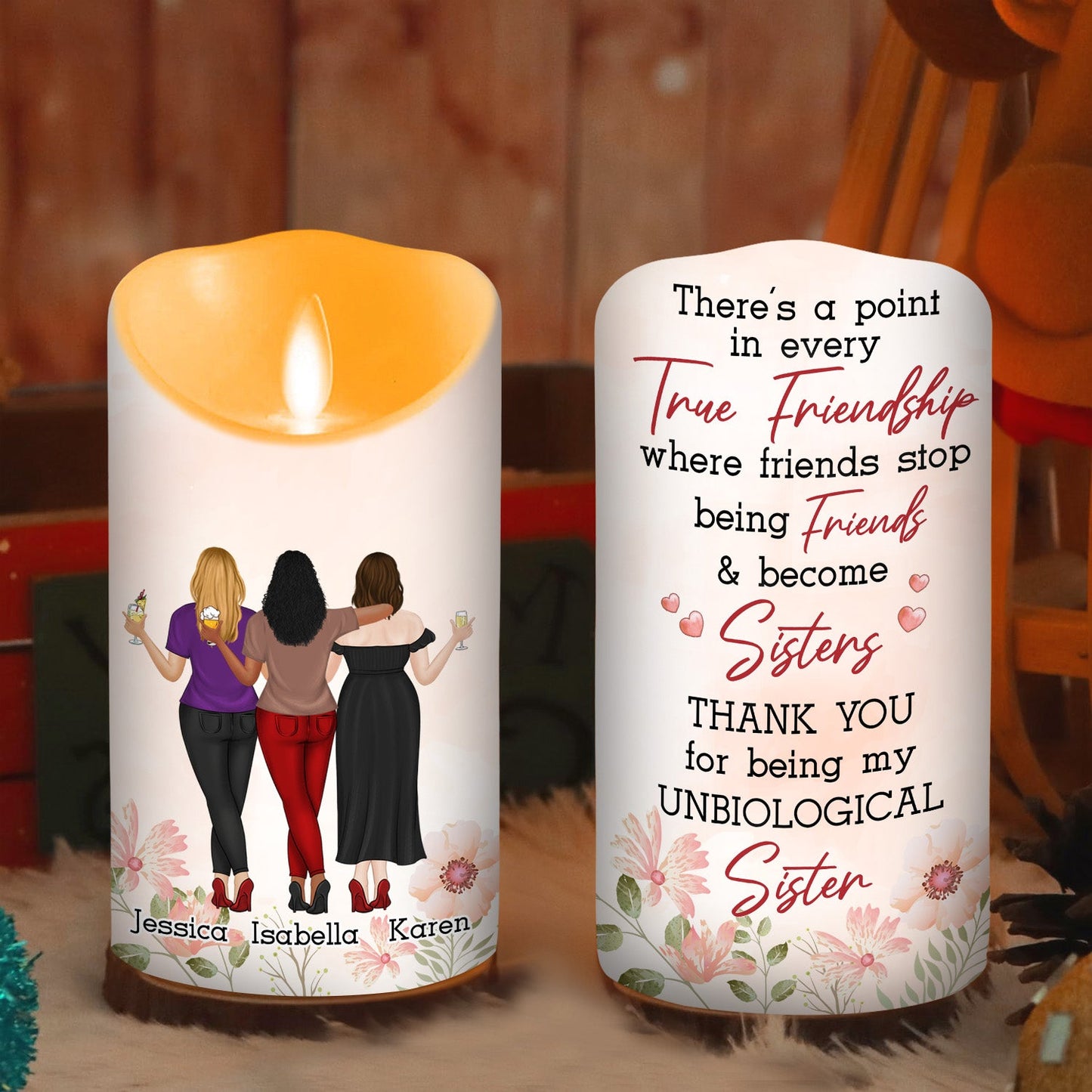 My Unbiological Sister - Personalized Custom LED Candle