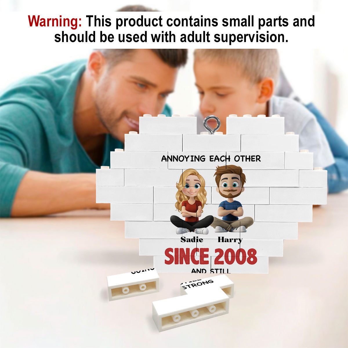 Till The End Of Time - Personalized Custom Heart Puzzle Ornament