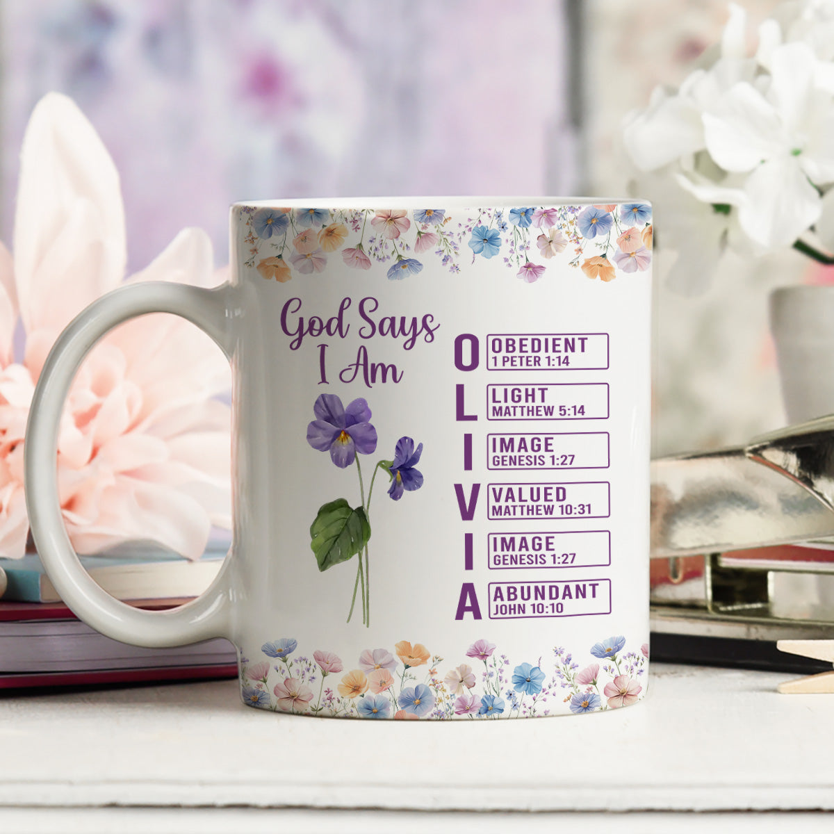 God Says I Am Custom Name - Personalized Custom Coffee Mug