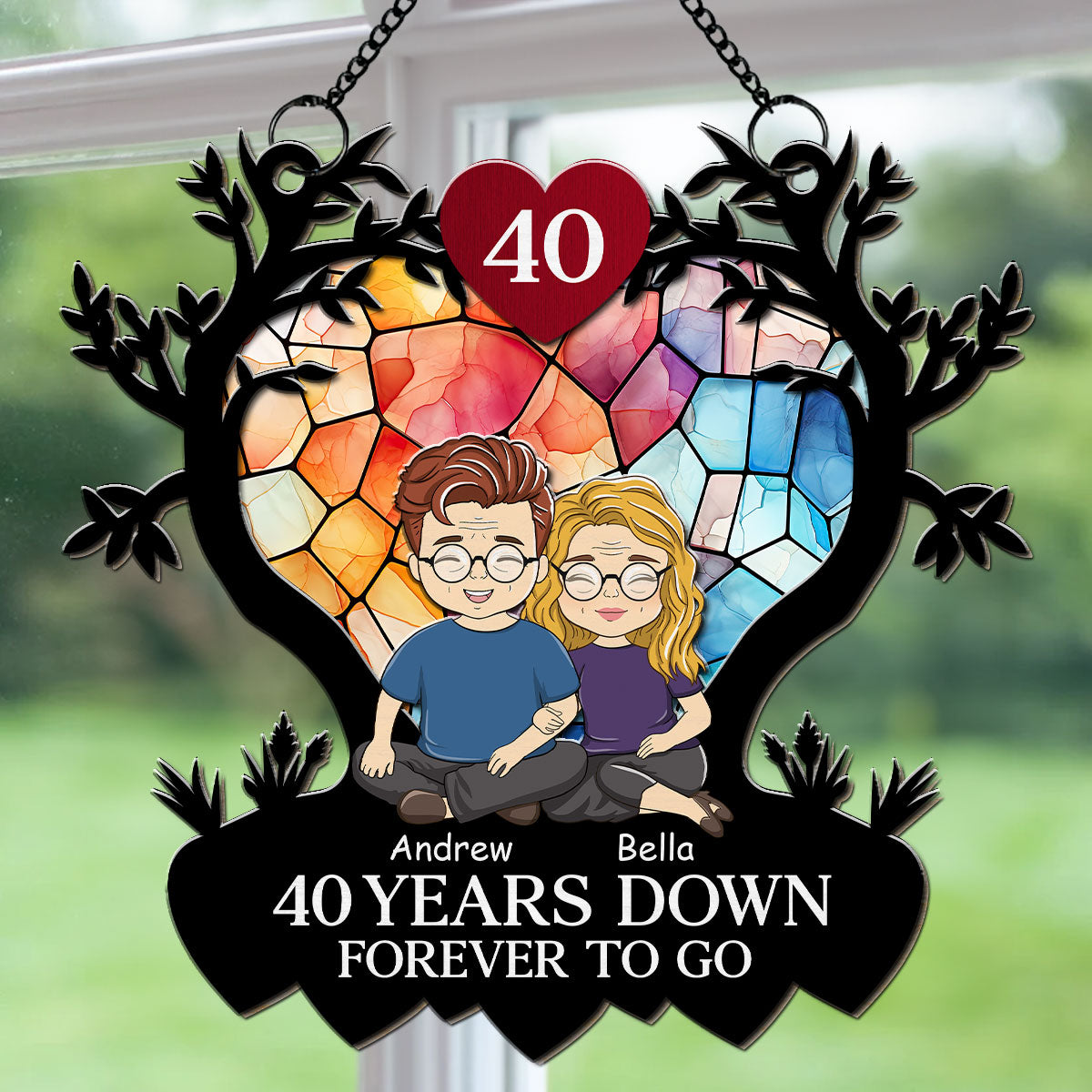 Love Forever - Personalized Custom Suncatcher