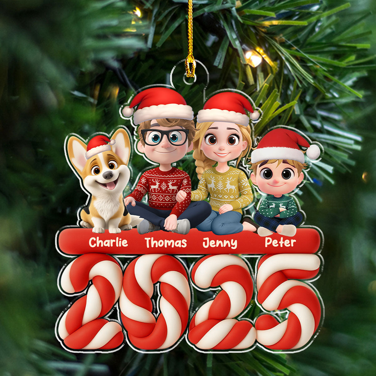 Family Marshamallow - Personalized Custom Acrylic Ornament