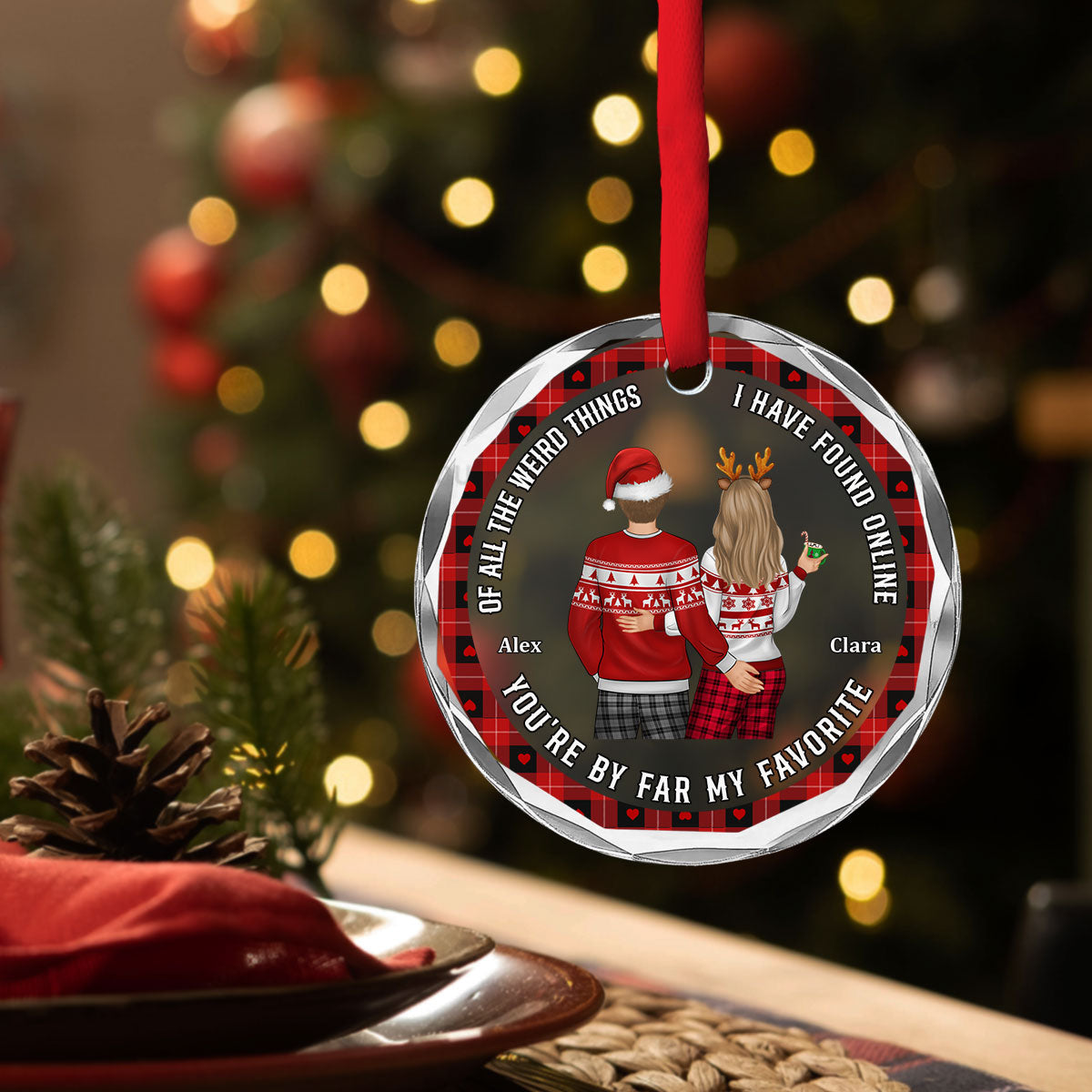 Of All The Weird Things I Have Found Online - Personalized Custom Glass Ornament