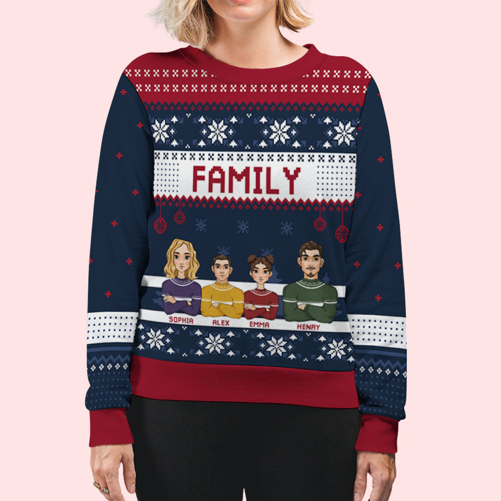 Christmas Family - Personalized Custom All-Over-Print Sweatshirt