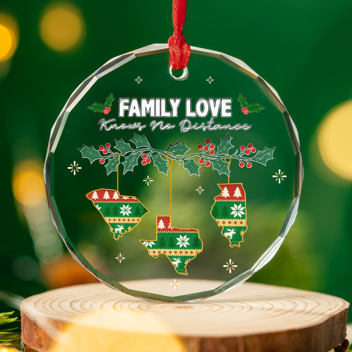 No Distance Known - Personalized Custom 3D Inflated Effect Glass Ornament