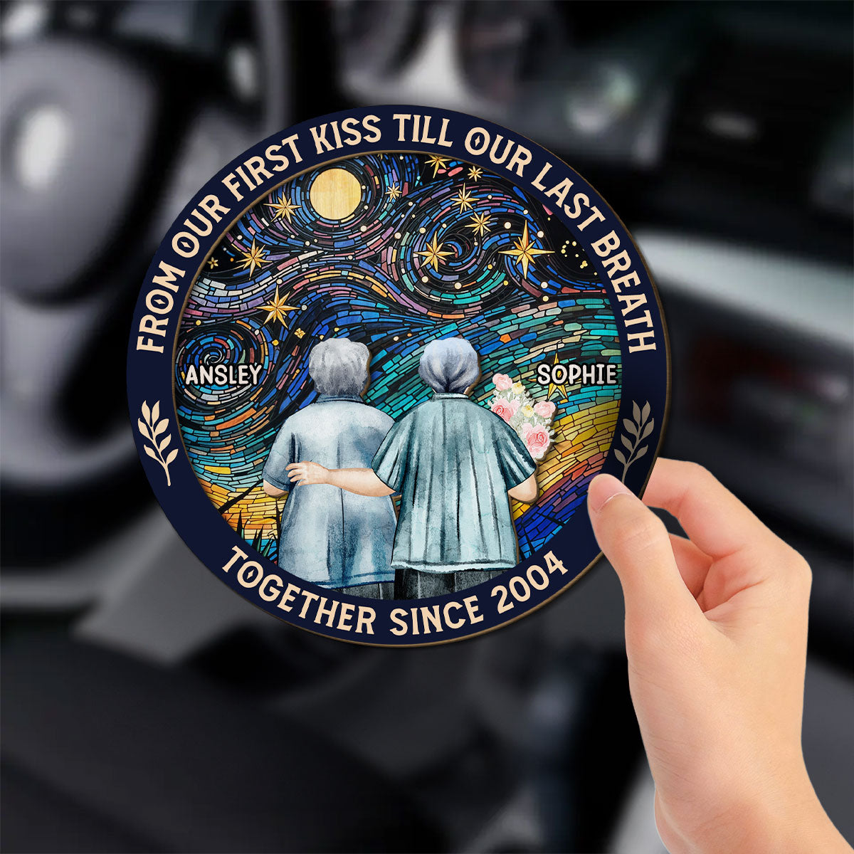 From Our First Kiss - Personalized Custom Car Visor Clip