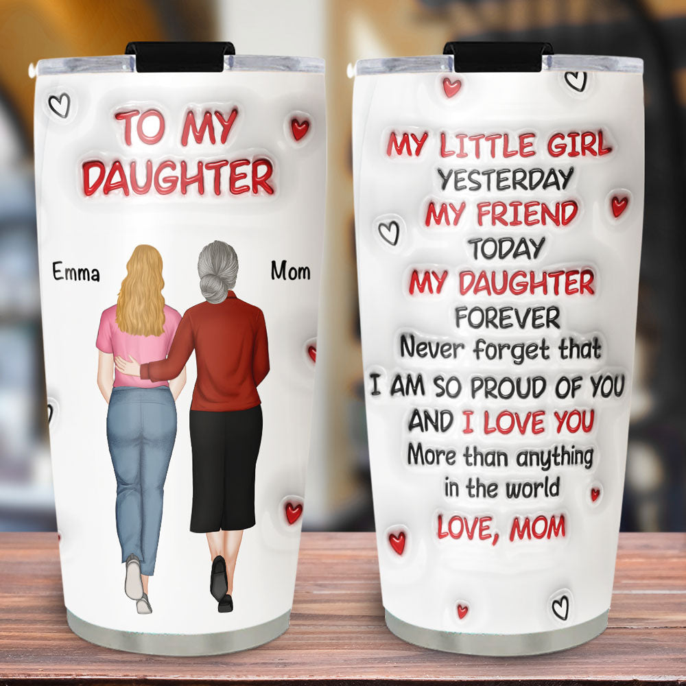 Hug From Mom - Personalized Custom 3D Inflated Effect Tumbler