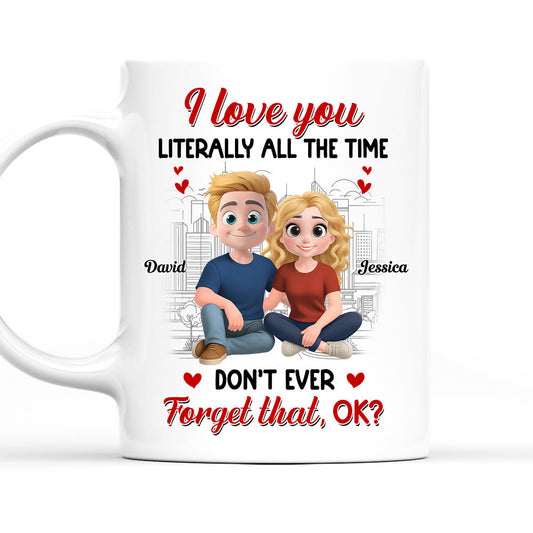 My Love Never Takes Breaks - Personalized Custom Coffee Mug