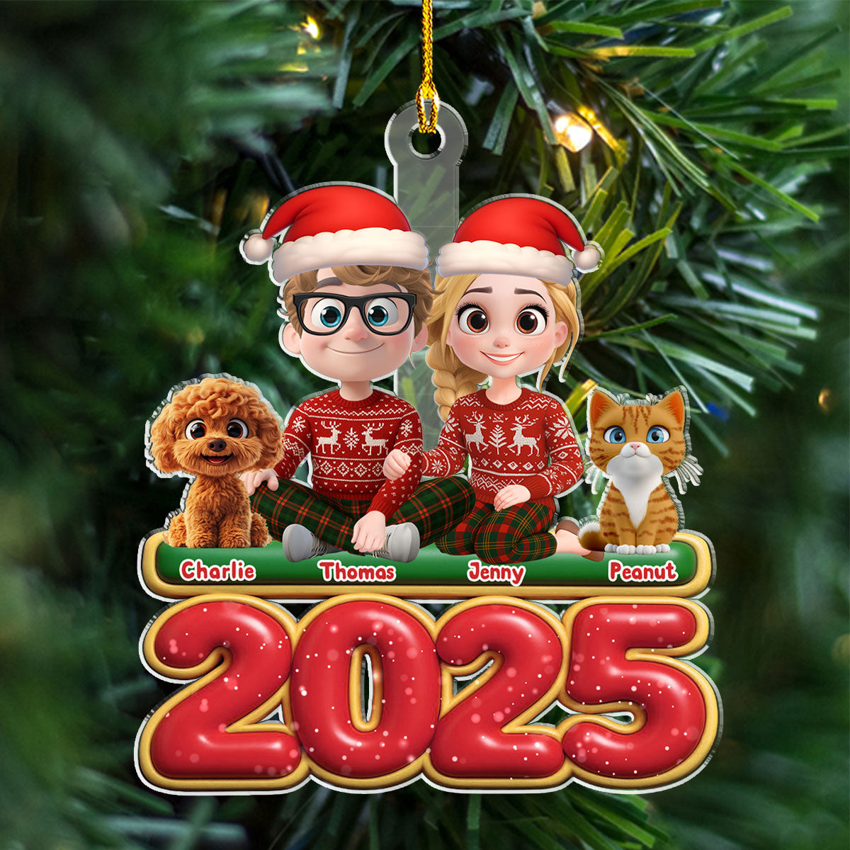 We And Our Pet - Personalized Custom Acrylic Ornament