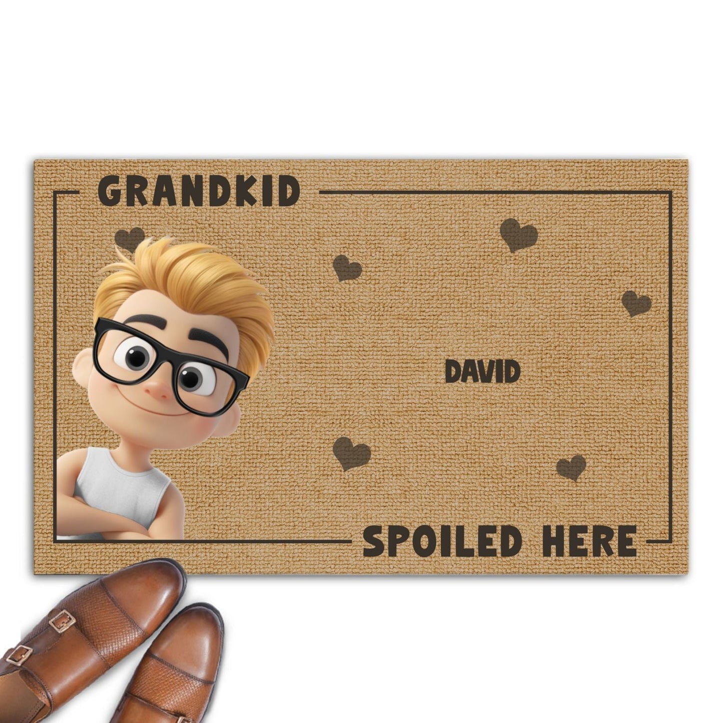 Grandkids Spoiled Here - Personalized Custom Doormat