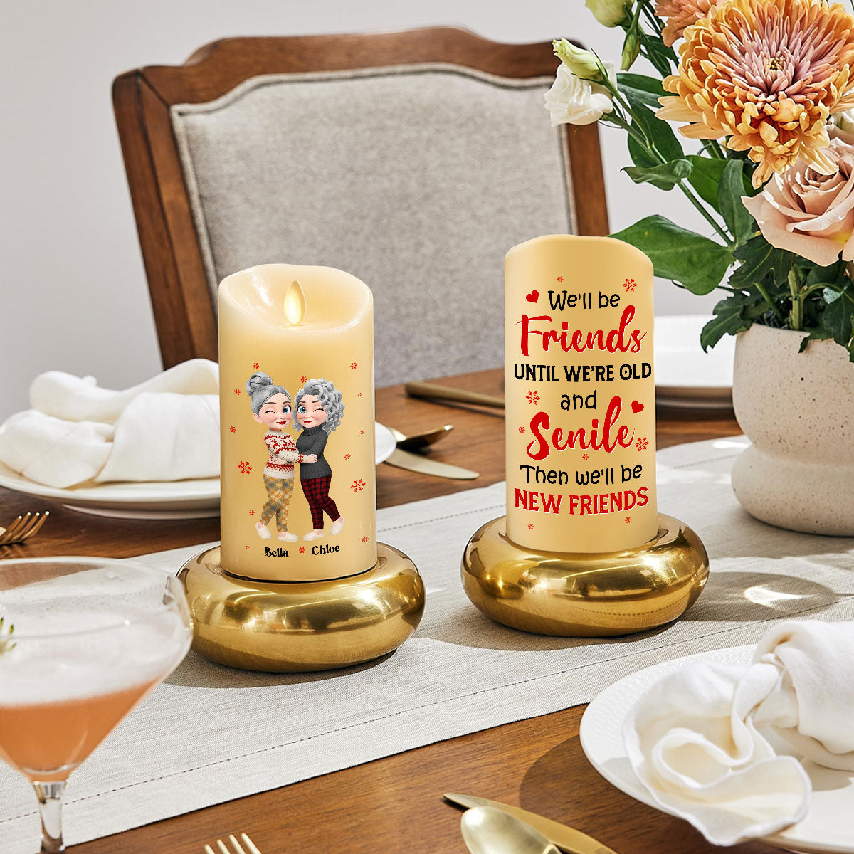 Warm Wishes - Personalized Custom LED Candle