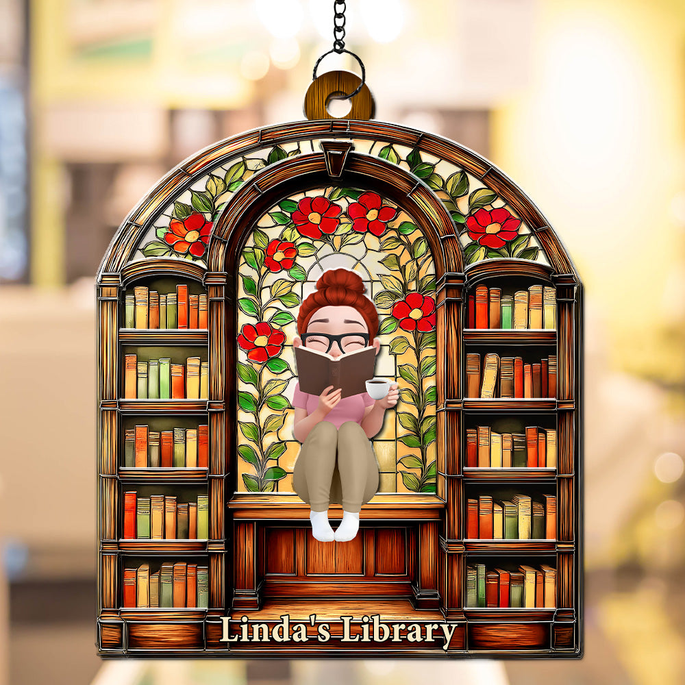 I Am A Bookworm - Personalized Custom Suncatcher