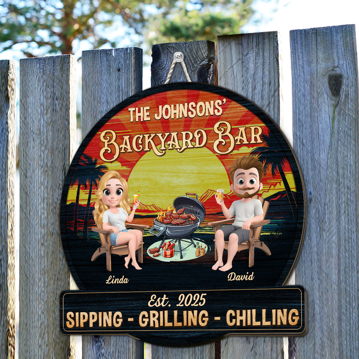 We At Pool And Patio - Personalized Custom Wood Sign