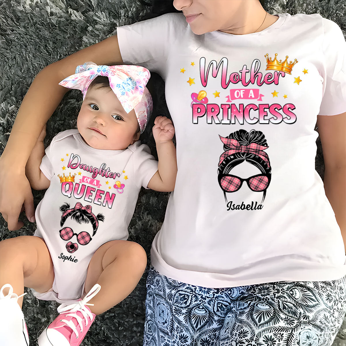 Miniature Version Of Mom - Personalized Custom T-shirt And Onesie