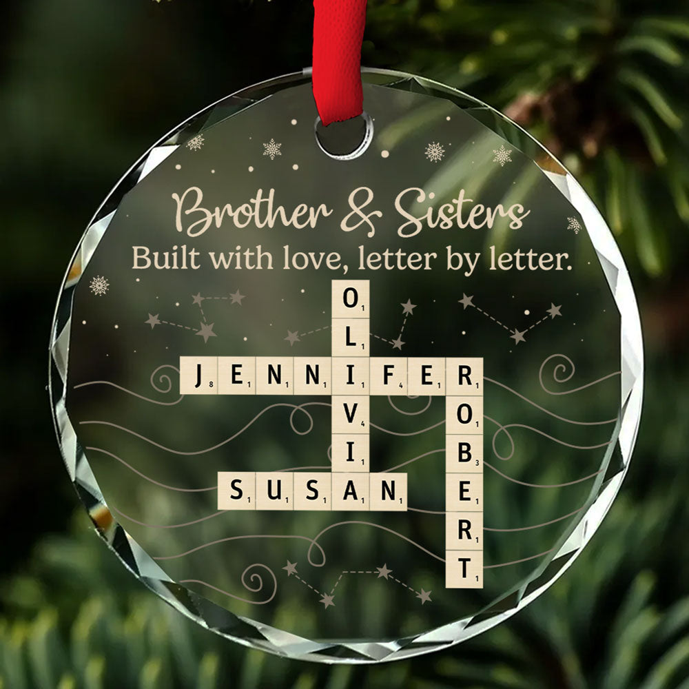 Forever Written Word By Word - Personalized Custom Glass Ornament