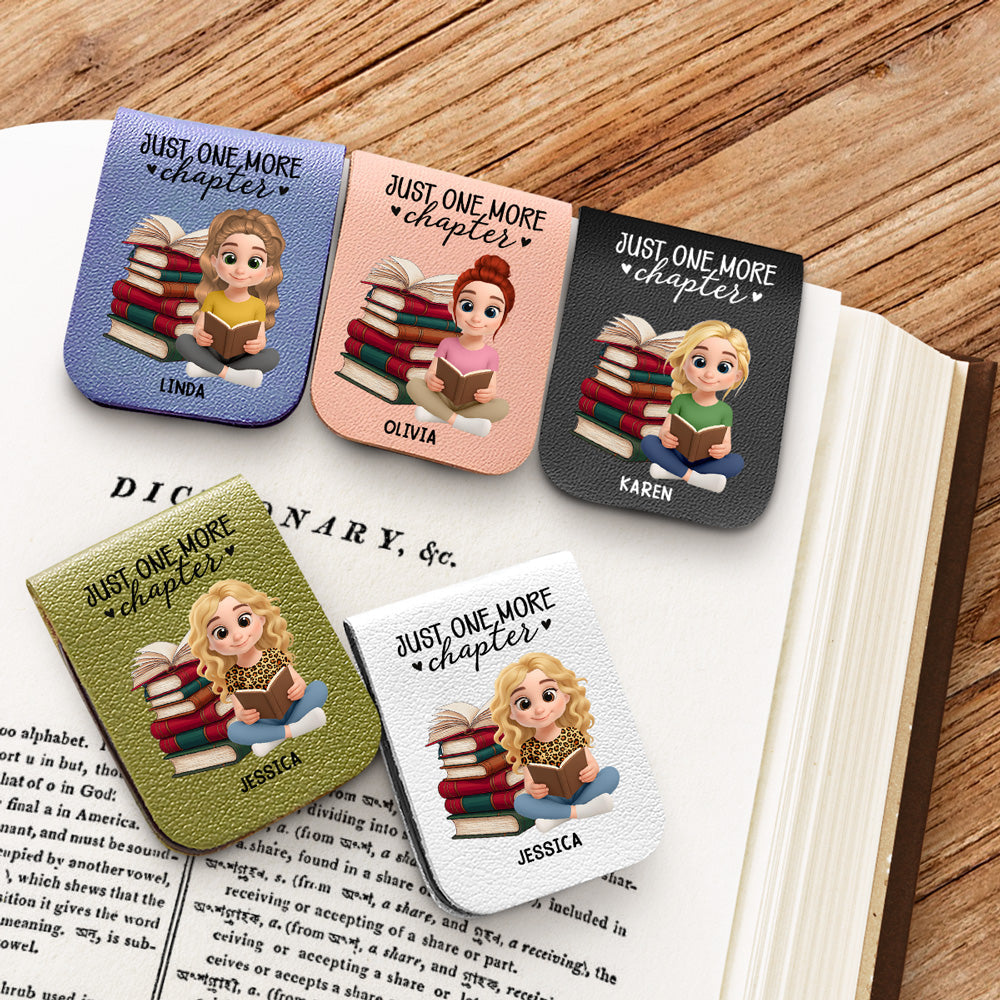 Just One More Chapter - Personalized Custom Leather Bookmark
