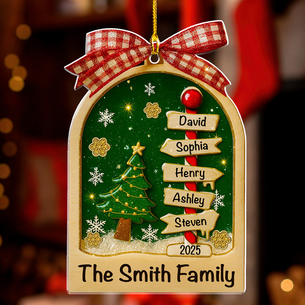 Family Holiday Magic - Personalized Custom Acrylic Ornament