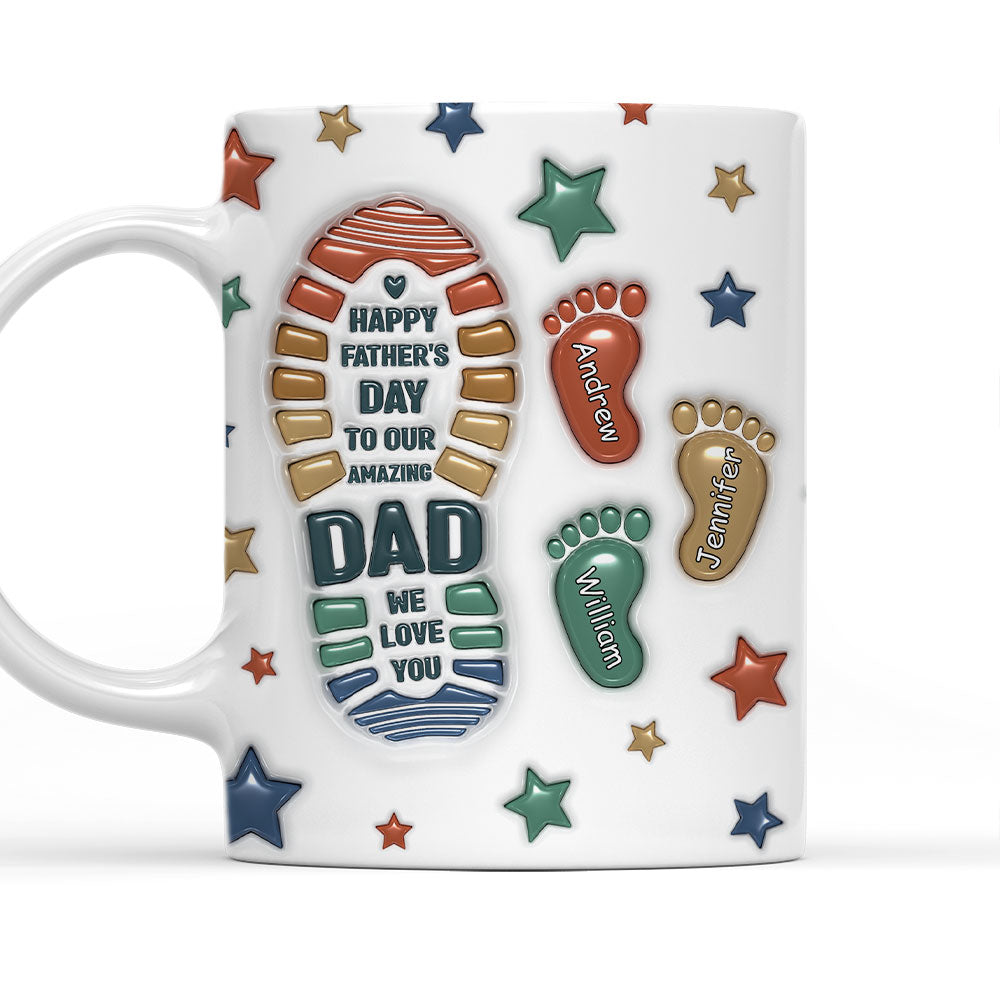 Dad We Love You - Personalized Custom 3D Inflated Effect Mug
