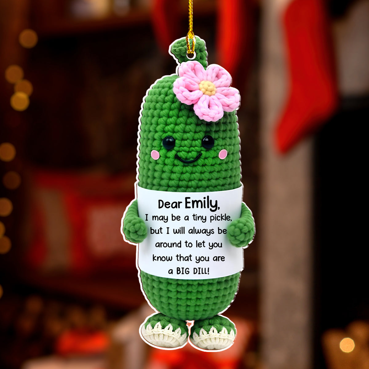 Emotional Support Pickle - Personalized Custom Acrylic Ornament