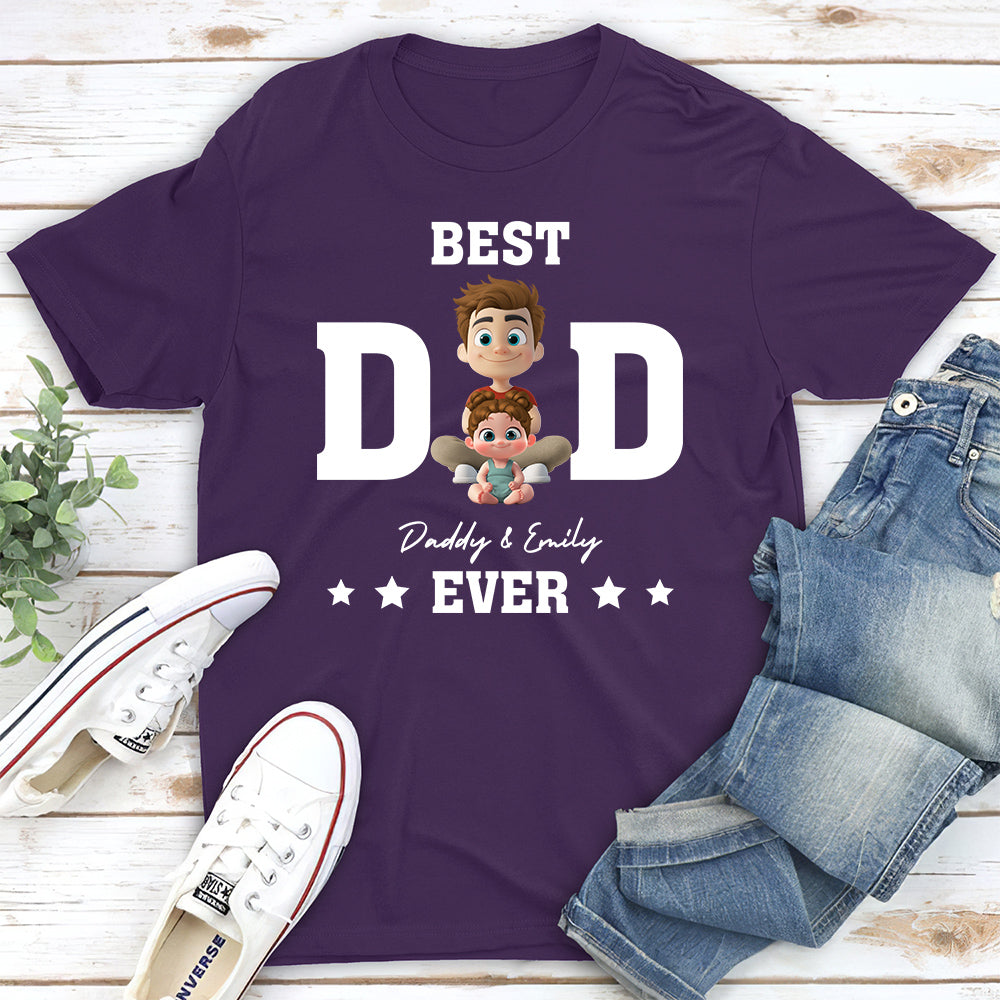 Best Dad And Awesome Kid - Personalized Custom Shirt