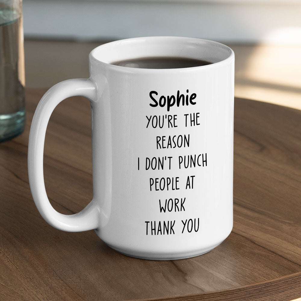 No Punch Coworker - Personalized Custom Coffee Mug