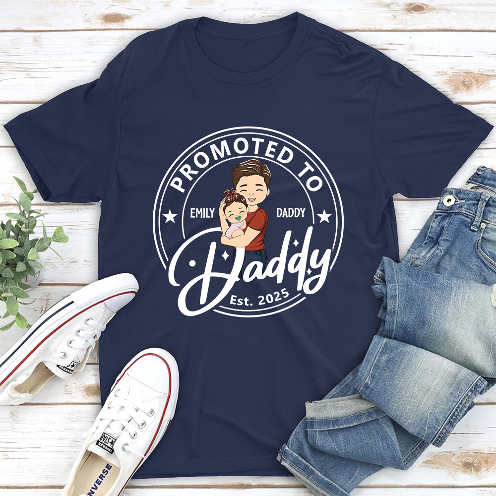 Promoted To Dad Mom - Personalized Custom Shirt