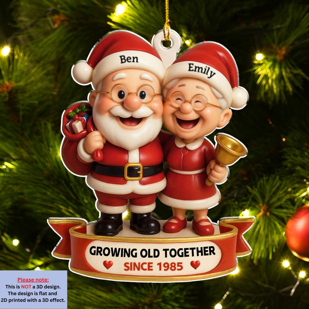 Growing Old Together - Personalized Custom Acrylic Ornament