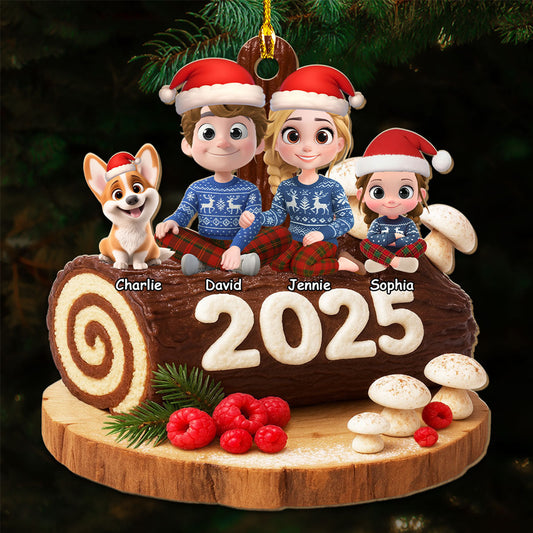 We And Our Dog Chocolate Cake - Personalized Custom Wood Ornament