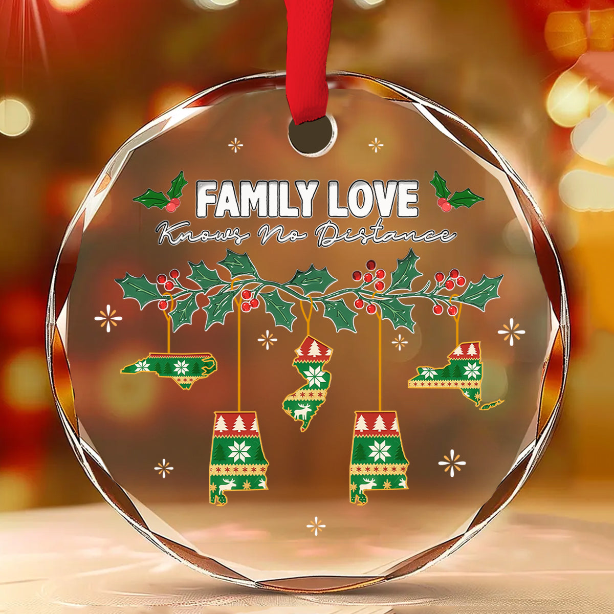 No Distance Known - Personalized Custom 3D Inflated Effect Glass Ornament