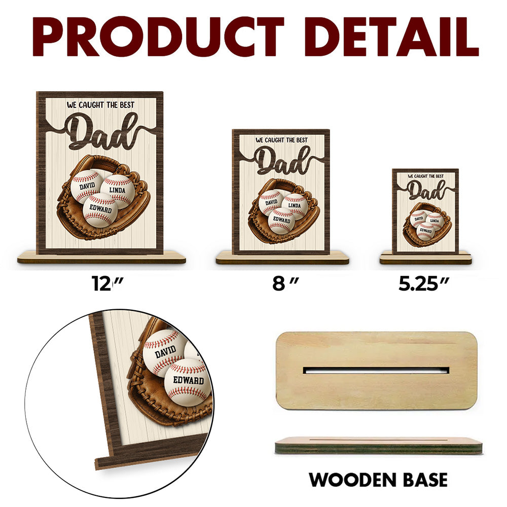Our Best Daddy - Personalized Custom 2-Layer Wood Plaque With Flat Base