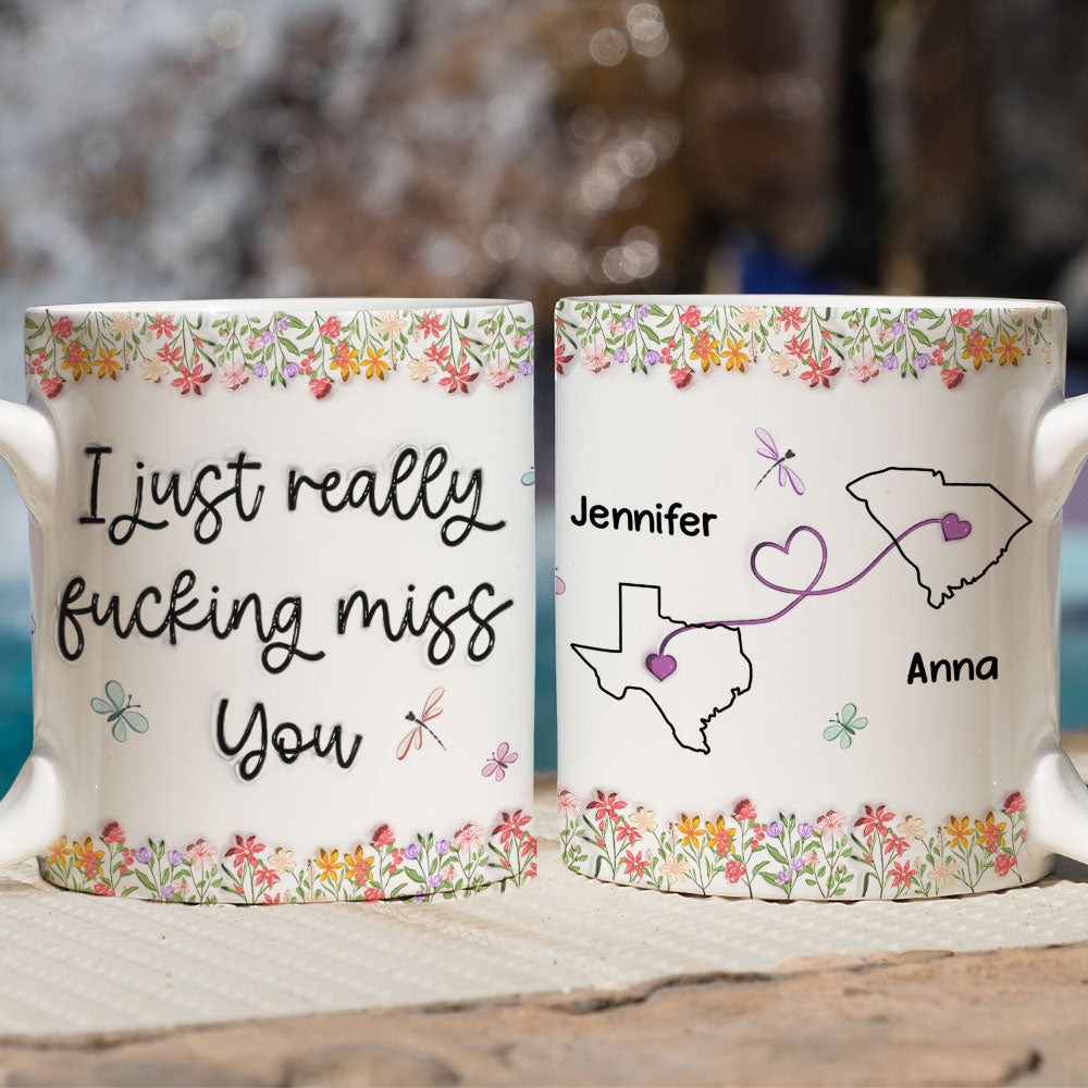 I Just Really Miss You - Personalized Custom 3D Inflated Effect Mug