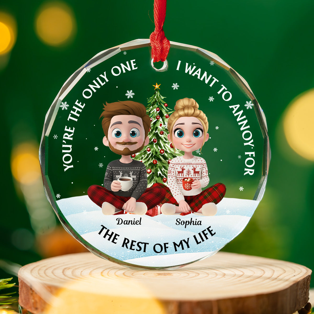I Want To Annoy You - Personalized Custom Glass Ornament
